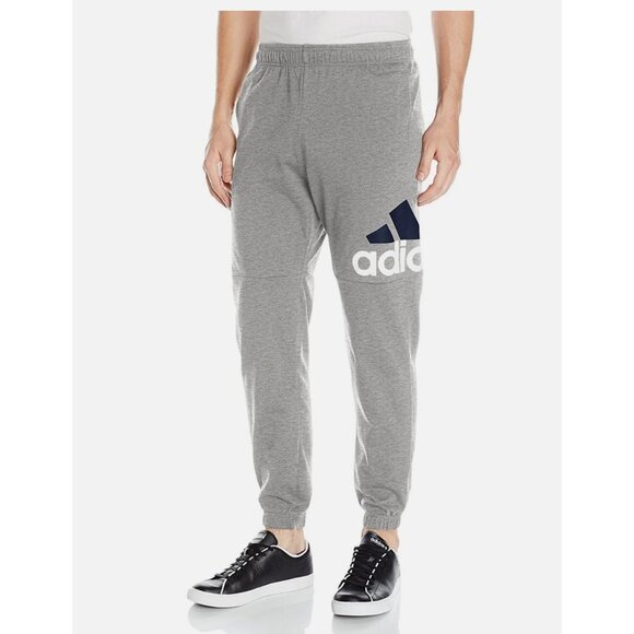 Adidas Essentials Performance Men's Jogger Logo Pants Size Medium Grey Pull on - Picture 7 of 10